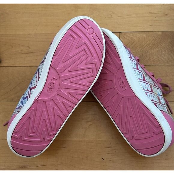 UGG Kids Sneakers Lace Up Zilo Chromatic Shoes Color‎ Pink Size 6 Kicks Footwear - Picture 6 of 7
